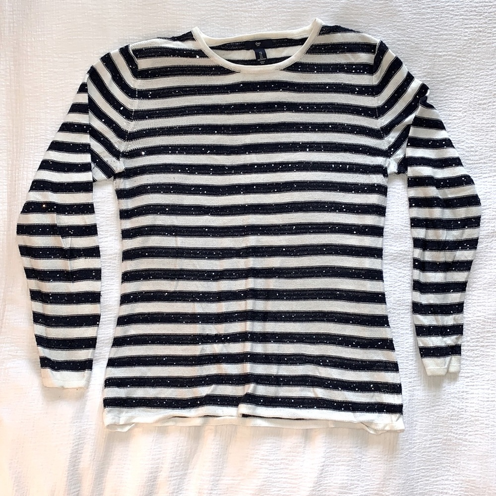 Gap Blue and White Striped Sweater